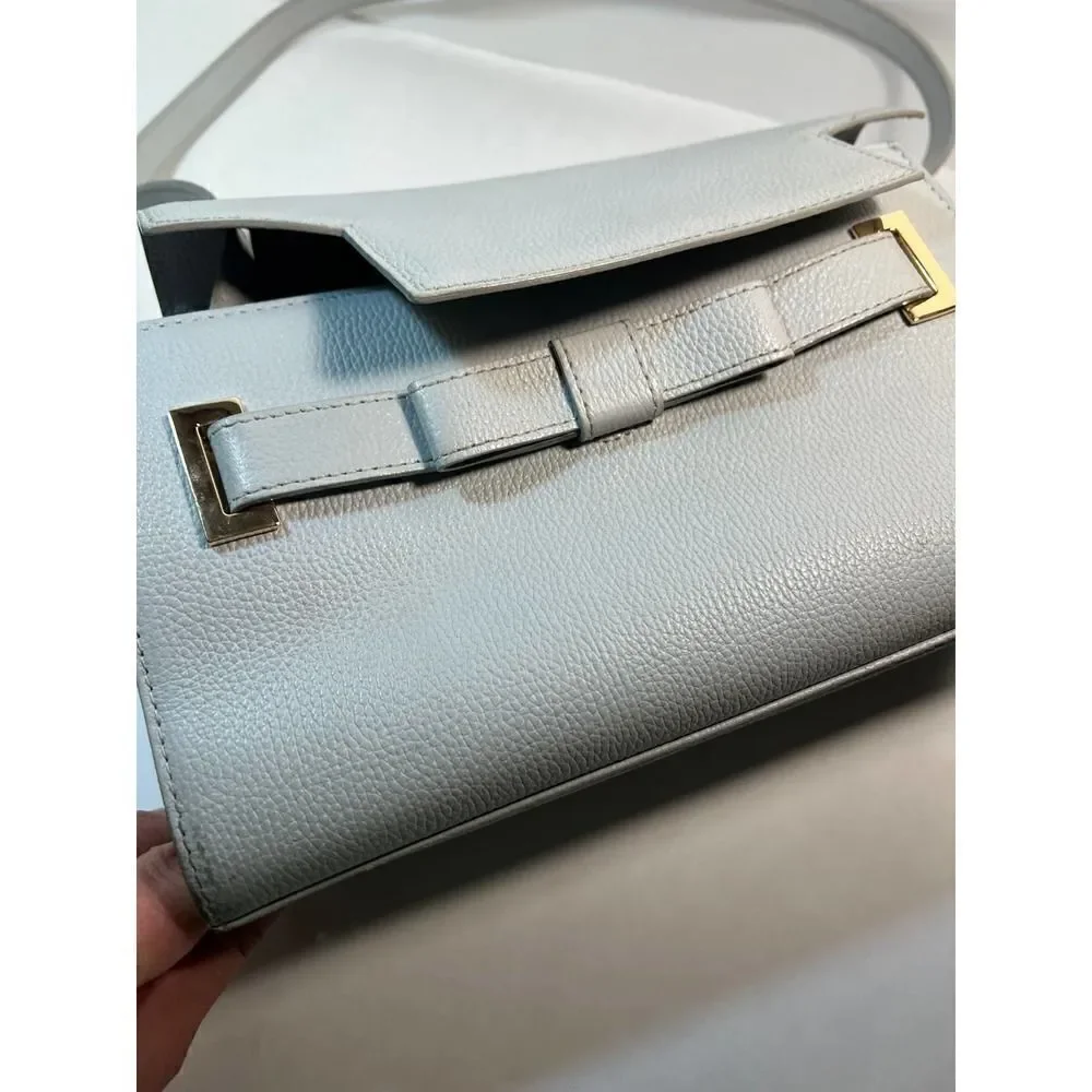 Samantha Thavasa Powder Blue Hand Bag with Sweet Bow